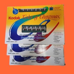 Kodak Colors of Christmas Holiday 3 Extra Bright 46" String Light Sets